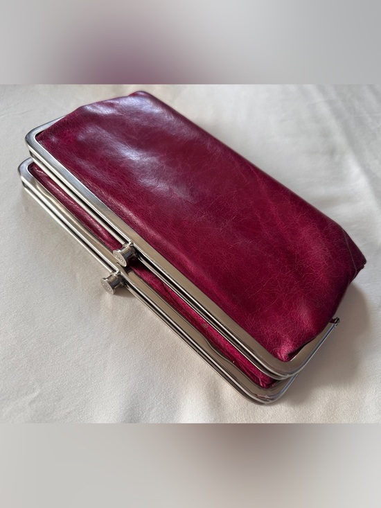 HOBO Handbags - HOBO Lauren Berry Vintage Leather Double Frame Clutch/Wallet